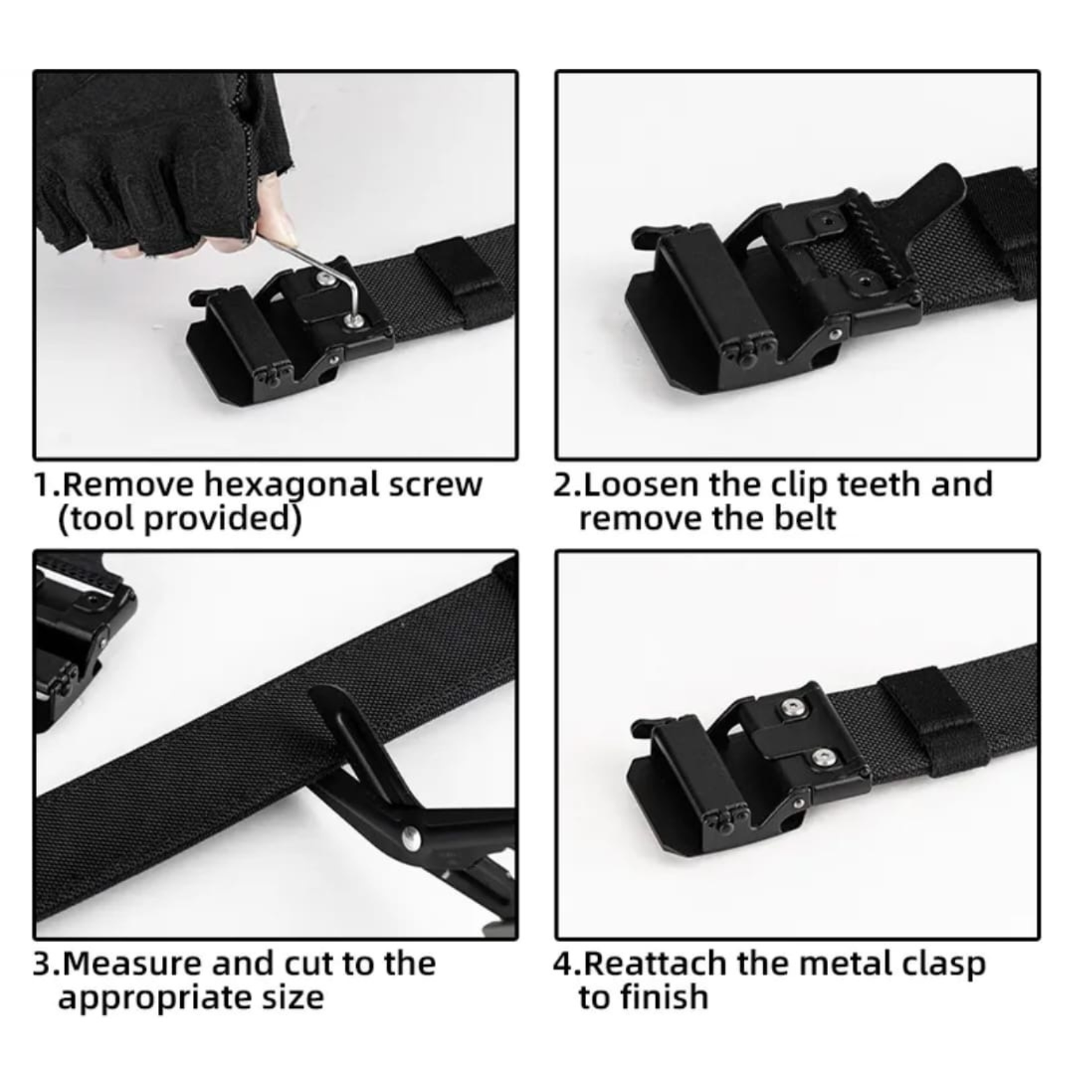 IDOGEAR Tactical Weapon Belt 1.5 Inch Belt EDC Rigid High Performance Straps 38 mm Nylon Utility Harness Ratchet Strap Reinforced for Concealed Carry