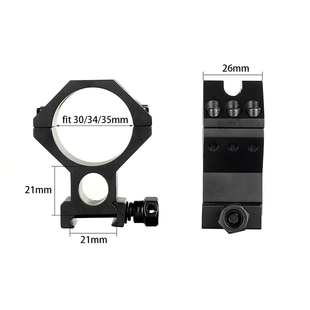 ohhunt® Picatinny 35mm Scope Rings with Scope Gasket for 30mm 34mm Dia - High Profile
