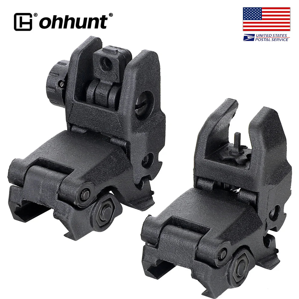 ohhunt® Polymer Flip up Sight Back-Up Front & Rear Sights