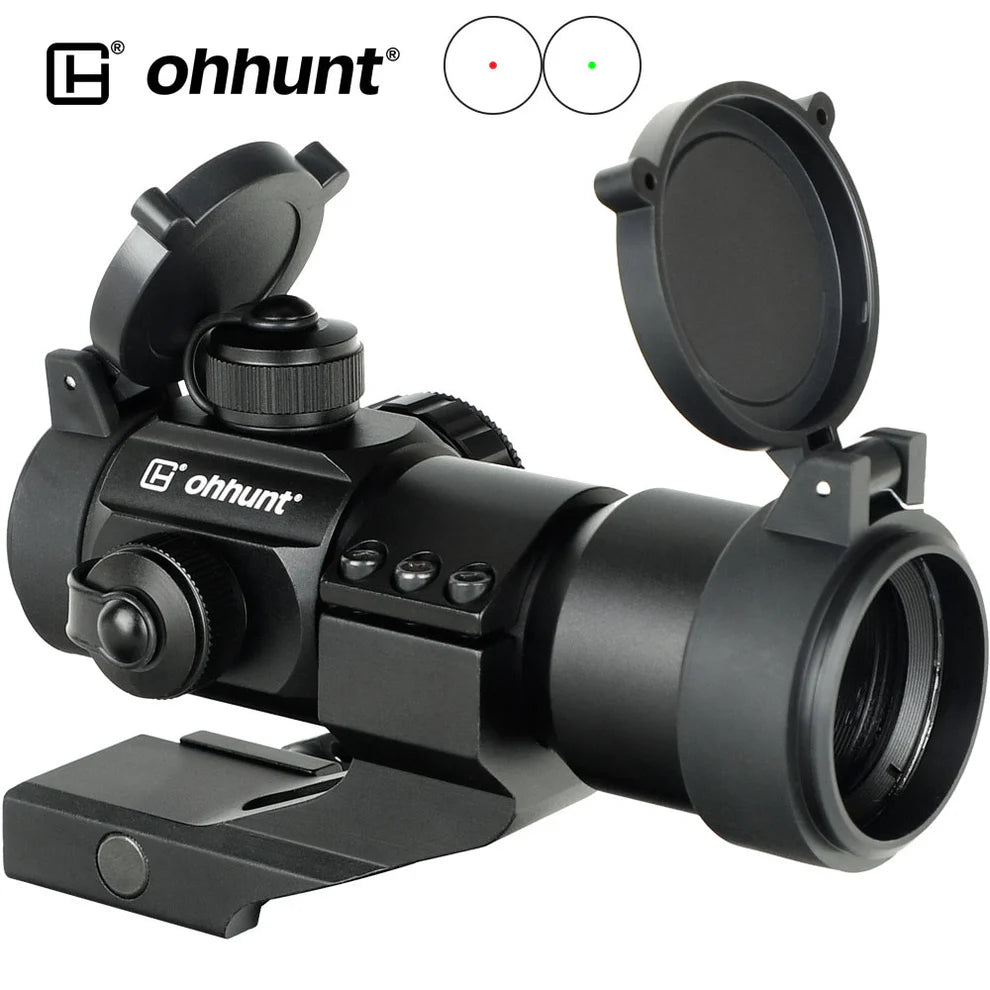 ohhunt 4 MOA Red/Green Reticle Reflex Red Dot Sight with Cantilever Picatinny Mount