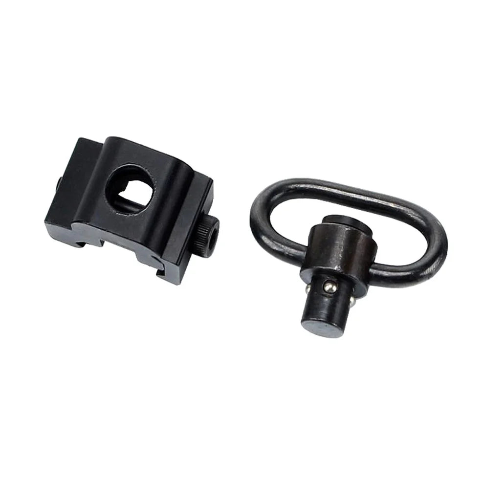 Picatinny Rail Mounted Sling Adapter W/ Push Button QD Swivel