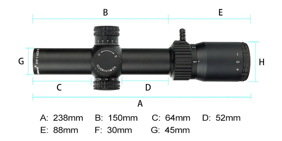 ohhunt® 1-6X24 FFP Compact Rifle Scopes LPVO