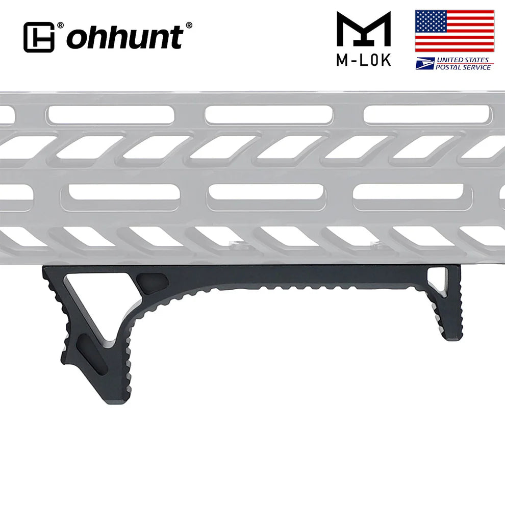 Curved Handstop Metal Angled Foregrip 4.6" fit M-lok Handguard