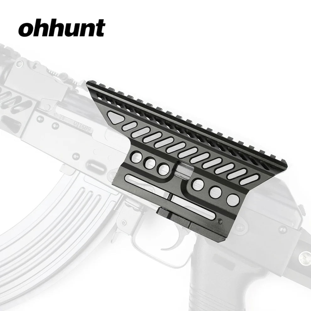 Ohhunt AK Side Rail Scope Mount with Quick Detach System Picatinny Rail for AK47