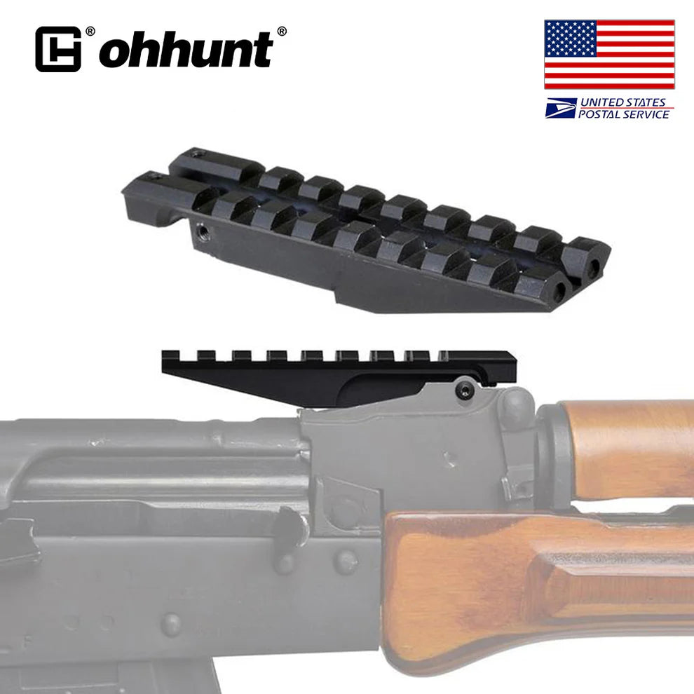 Ohhunt AK 47/74 Rear Sight Rail Mount for Red Dot Sight Low Profile