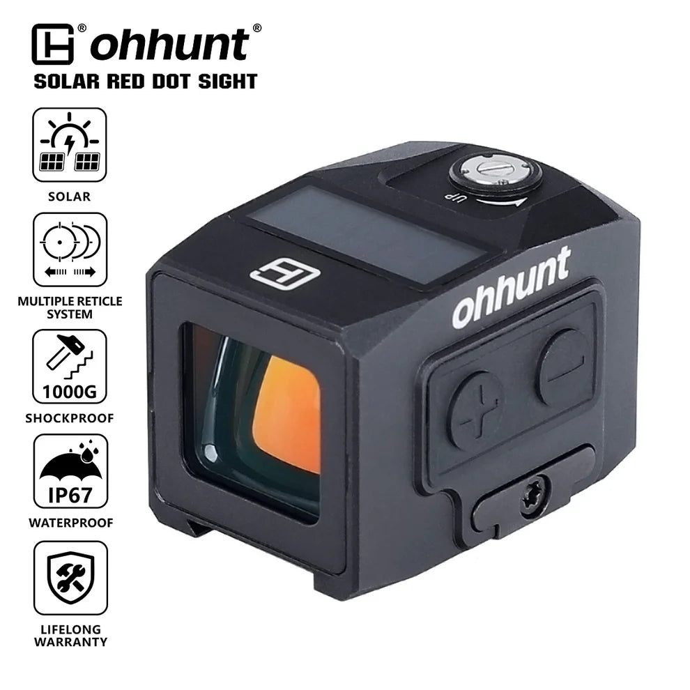 ohhunt FB O4 Motion Awake Closed Emitter Solar Red Dot Sight